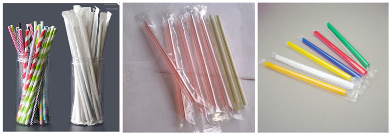 Two Color Single Straw Wrapping Machine